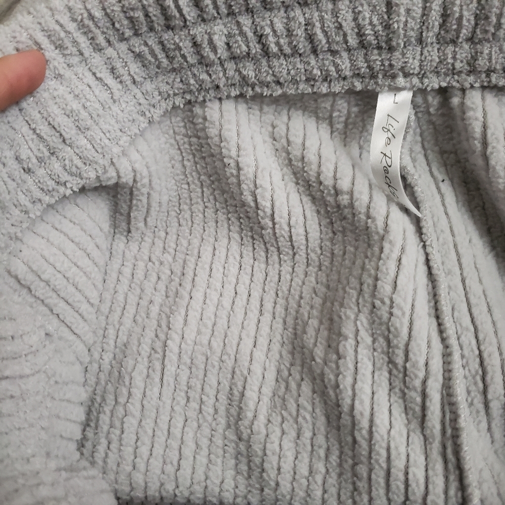 Large Life Rocks Light Gray Ribbed Sleep Pants - Picture 6 of 8